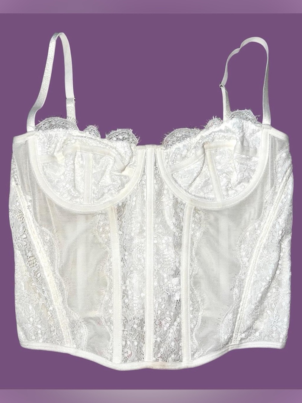 Dealmore Cream lace corset top